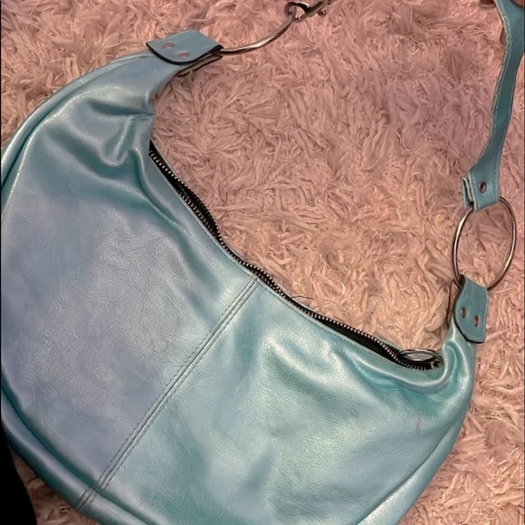 Y2K Blue Silver Ring Shoulder Purse: Ant A - Picture 1 of 3